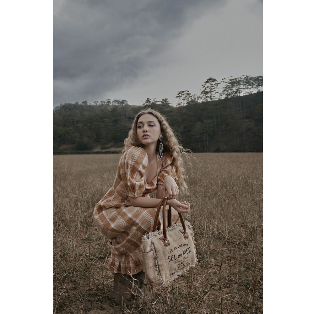 Sel de Mer Frayed Trim Crossbody Bag by Myra Bag