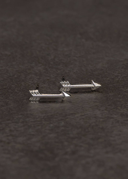Silver Arrow Stud Earrings