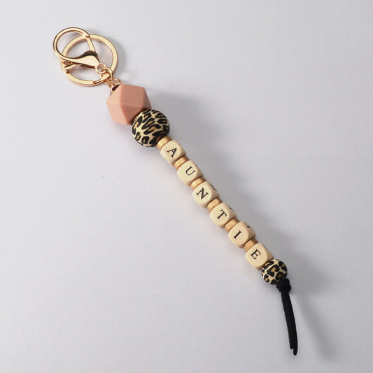 Leopard Beaded Mama Keychain | Sister Keychain | Best Family Gifts | Nana Gift