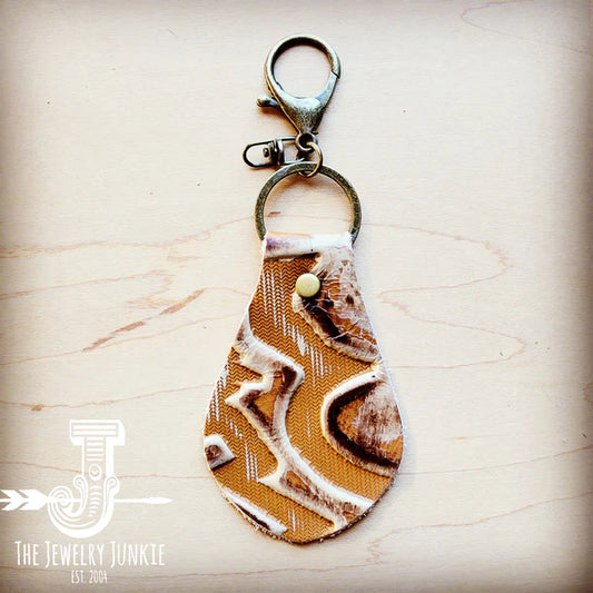 Authentic Leather Hair-On Keychain Sienna Laredo