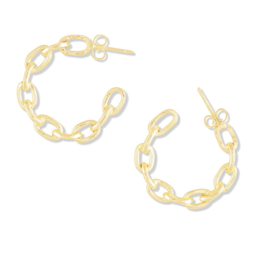 Link-Up Hoop Earring | Women's Gold Chain Hoop Earrings | Best Women's Earrings