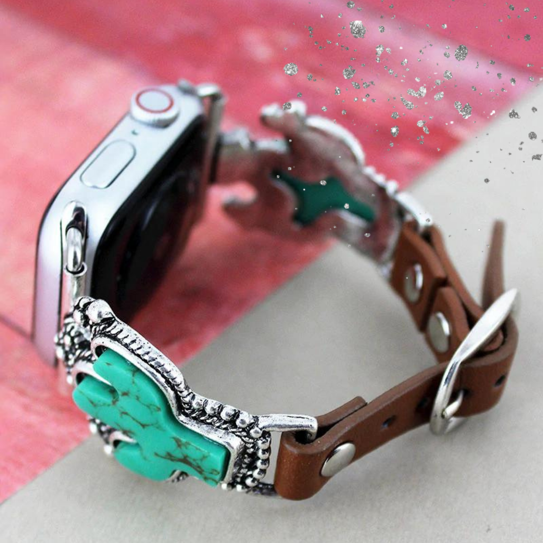 Purchase Turquoise Stone Cactus Apple Watch Bands Online Amethyst & Opal