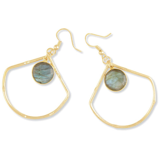 Vector Earring | Women's Labradorite Earrings | Best Women's Earrings