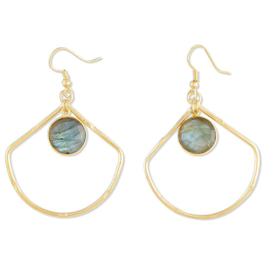 Vector Earring | Women's Labradorite Earrings | Best Women's Earrings