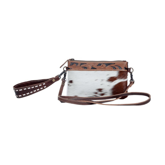 Brown Specked Belted Bag by Myra