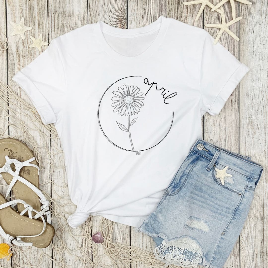 Birth Month Flower Short Sleeved Tee