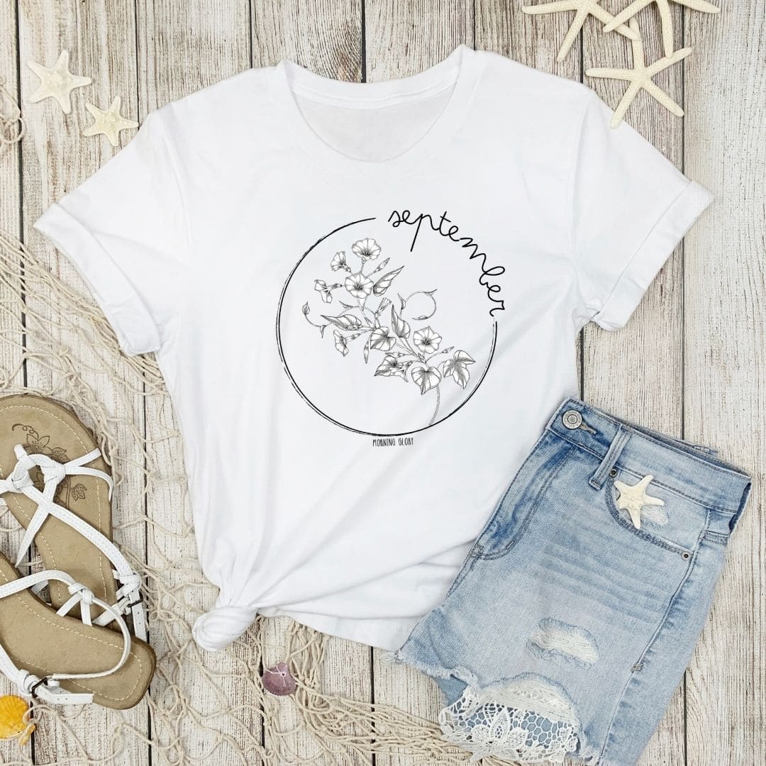 Birth Month Flower Short Sleeved Tee
