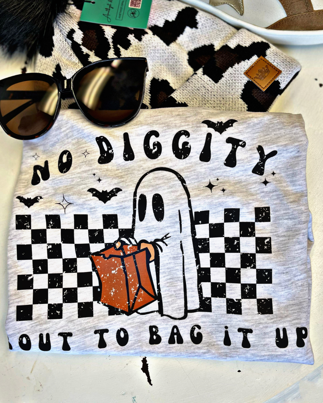 No Diggity Bout to Bag It Up Halloween Tee