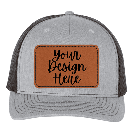 Custom Leather Patch Trucker Hat