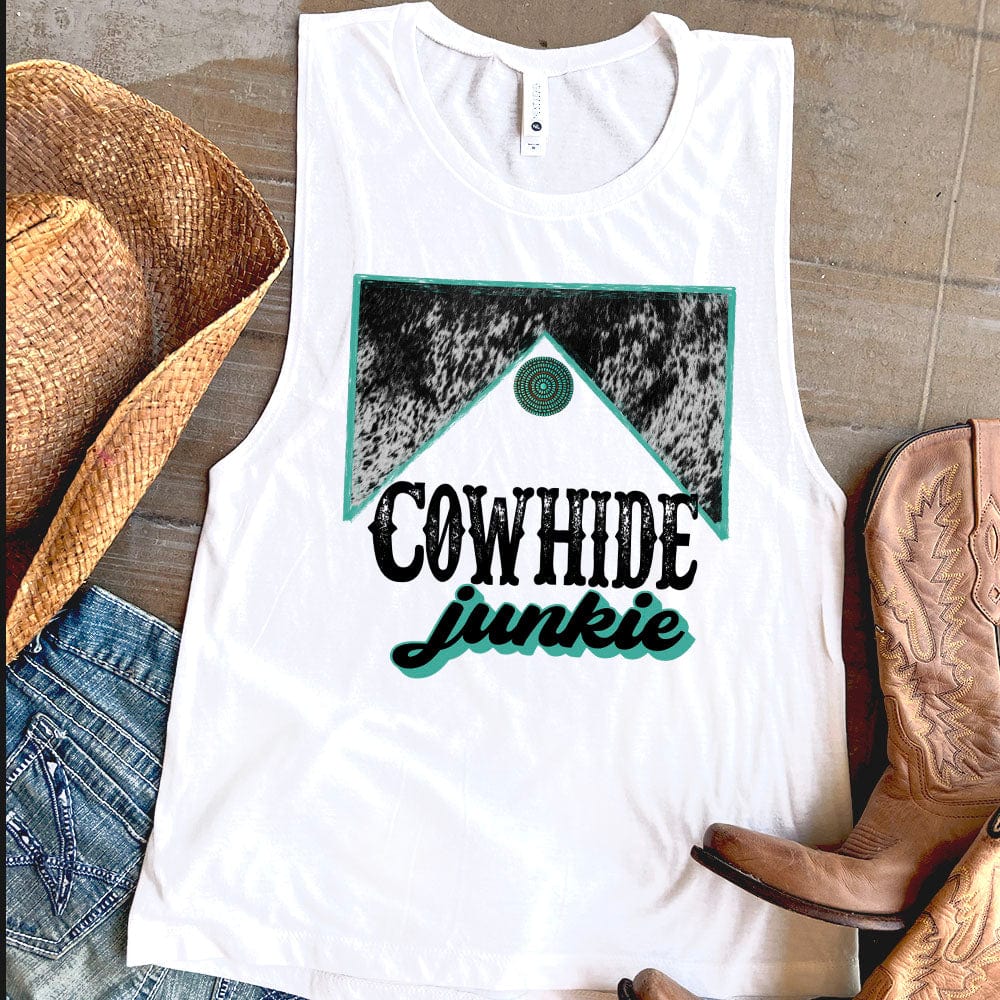 COWHIDE JUNKIE TANK - Amethyst & Opal 