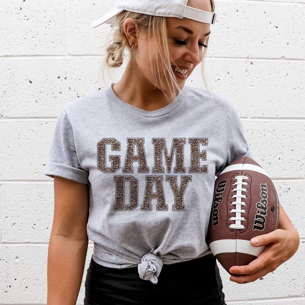 GAMEDAY LEOPARD PRINT TEE - Amethyst & Opal 