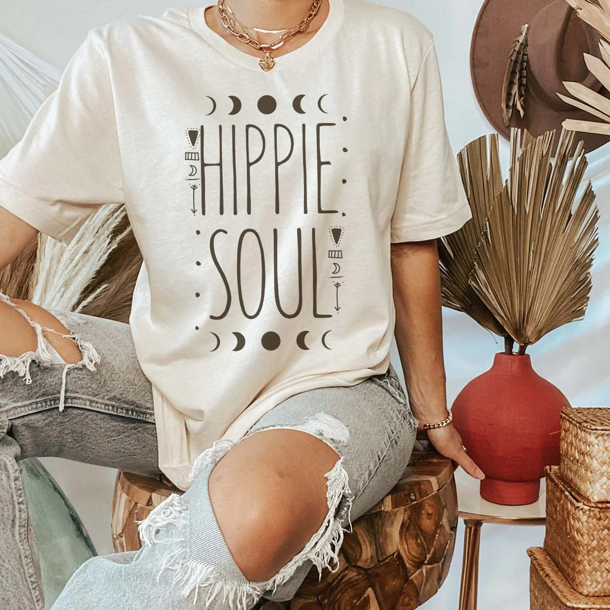 HIPPIE SOUL TEE - Amethyst & Opal 