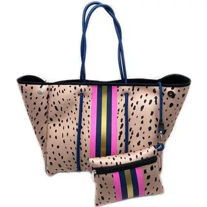 THE KELLY NEOPRENE TOTE - Amethyst & Opal 