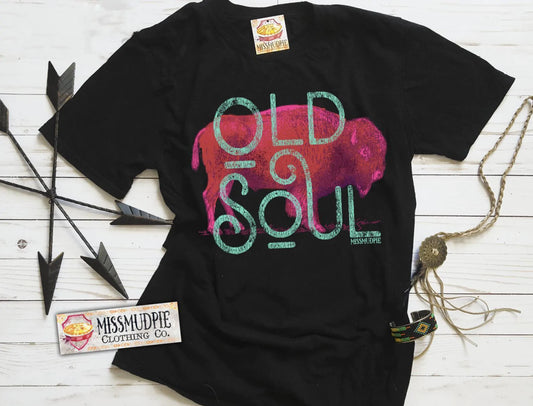 OLD SOUL BUFFALO TEE - Amethyst & Opal 