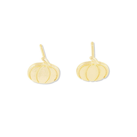 Pumpkin Stud Earring | Women's Gold Stud Earrings | Best Women's Earrings