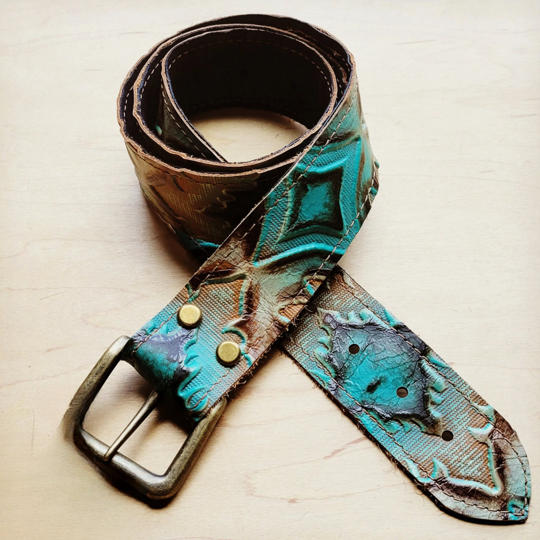 Turquoise Sierra Laredo Genuine Leather Belt