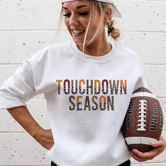 Touchdown Season Fleece-Lined Sweatshirts | Women's Football Sweatshirts | Women's Football Pullover 