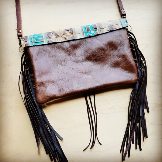Hair on Hide Handbag w/ Turquoise Sahara Laredo Flap