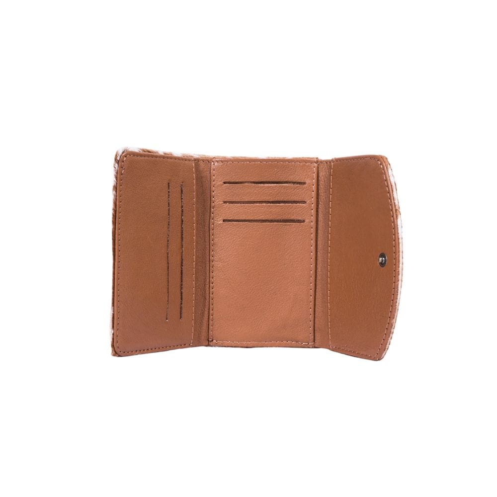 Tan Cow Patterned Leather Wallet by Myra Bag