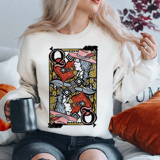 Queen of Hearts Sweatshirt or Tee