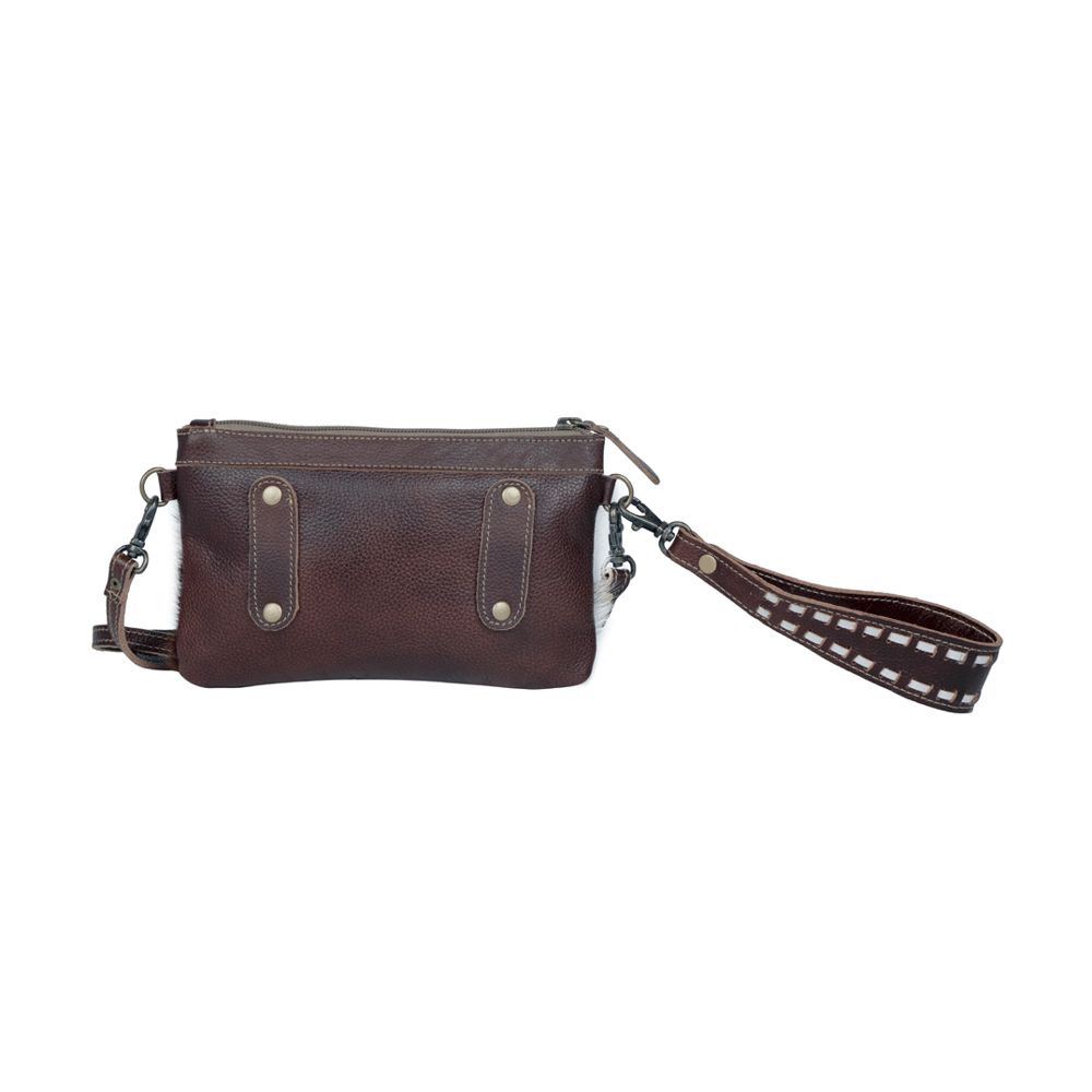Brown Specked Belted Bag by Myra