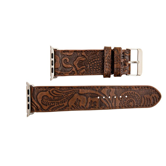 Finfer Embossed Leather Watch Band
